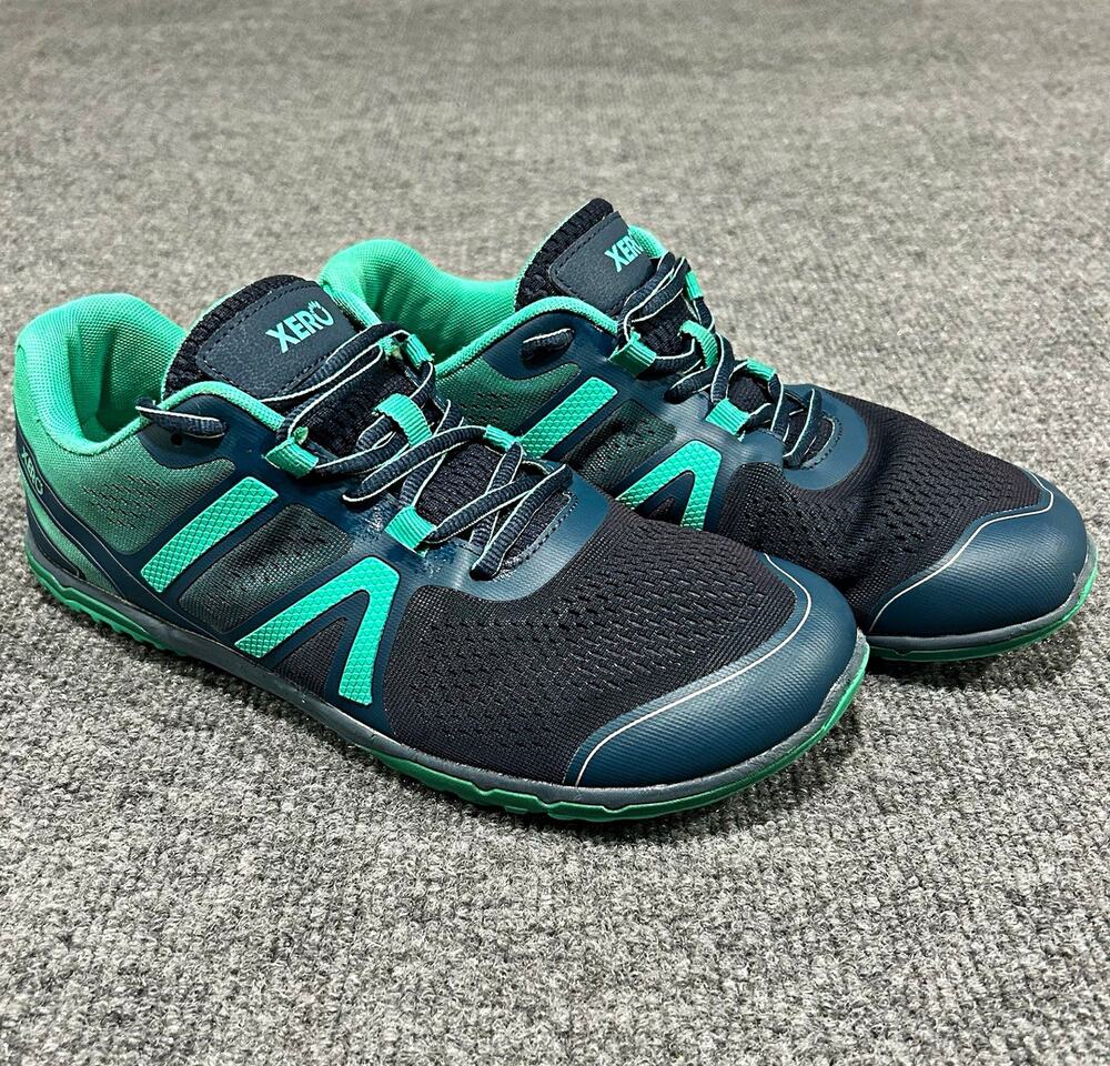 Xero Shoes HFS II Womens Size 9.5 Black/Green Mesh Sneakers XY02-06/FW23 Shoe